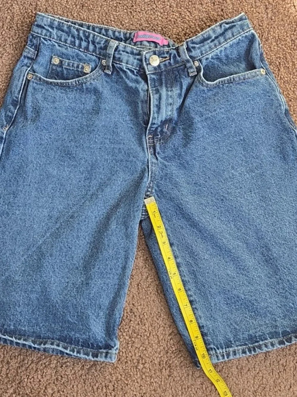 Edikted Low Rise Denim Bermuda Jorts Womens Small Baggy Skater Y2K Streetwear